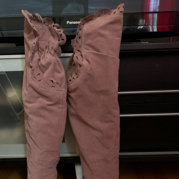 Botte vieux rose en haut des genoux. - Picture 3 of 5